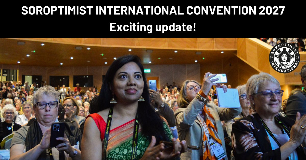 We have a very exciting update to share with you on the Soroptimist International Convention 2027! Soroptimist International of Europe will be hosting. Find out more on our website: ow.ly/1bcT50TWXV4
#SoroptimistInternational #SIConvention2027