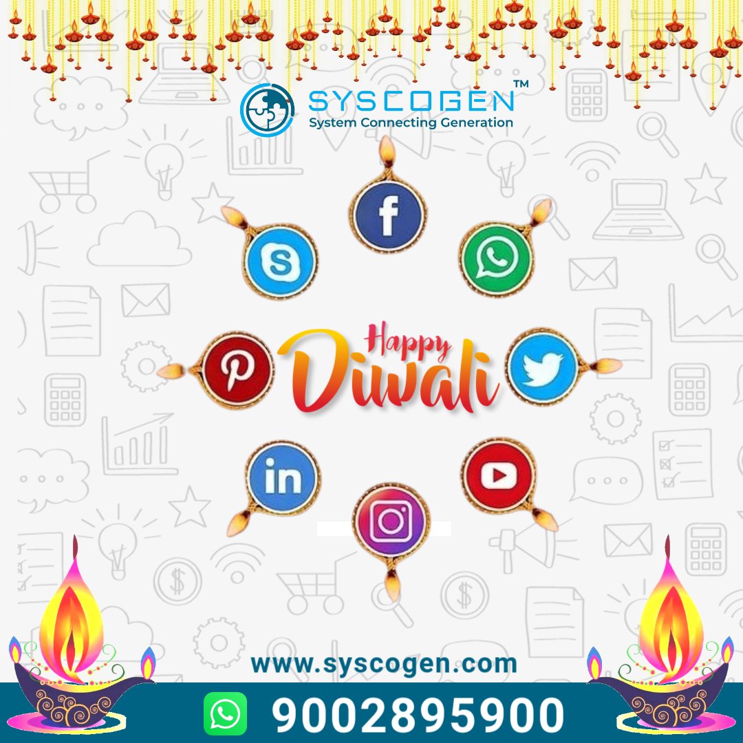 syscogen's tweet image. Happy Diwali from #Syscogen! 
May this Diwali bring light, growth, &amp;amp; prosperity to every part of ur life &amp;amp; business. We’re here to illuminate ur digital journey with tailored branding, engaging websites, impactful marketing solutions. Let’s make this a season of digital success!