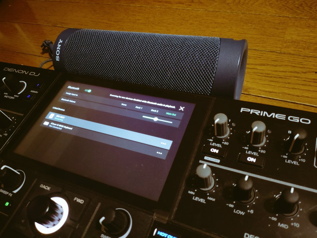 pathos_of_thing's tweet photo. DENON PRIME GO
バージョンアップで出力もBluetooth対応した!
バッテリー駆動で完全ワイヤレス(除くヘッドフォン)で気軽にDJできる!
#DENON_DJ #PRIME_GO https://t.co/zRhETGMkoH
