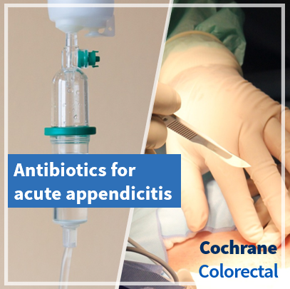 Colo_Cochrane's tweet photo. Antibiotics to treat uncomplicated acute appendicitis? About one-third of participants initially treated with antibiotics eventually needed an appendectomy, but two‐thirds successfully avoided surgery within the first year.
🔗https://t.co/Z60q3T2VnG #CochraneReview #Appendicitis https://t.co/ptPyBHhBgt