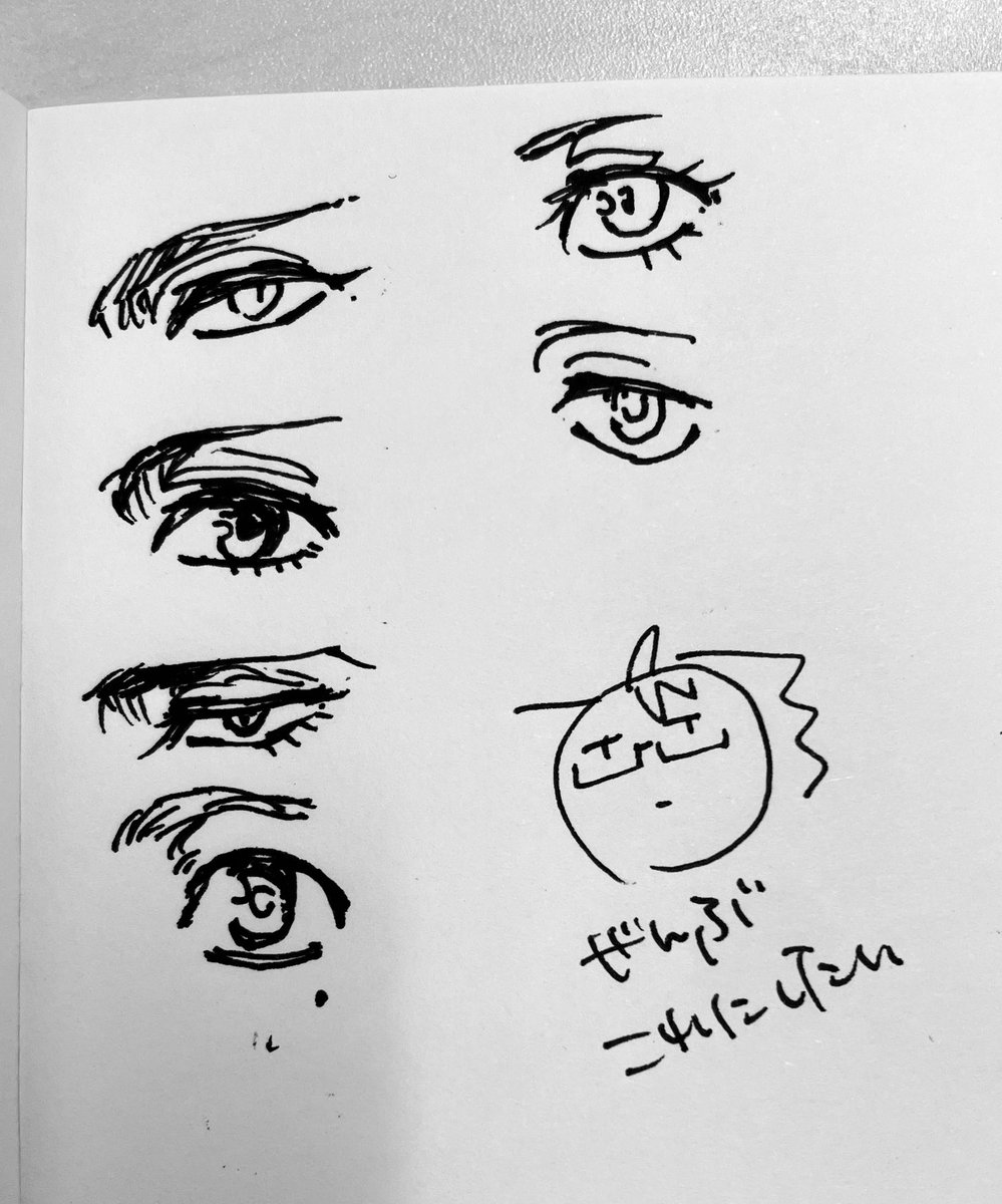 目の描き方に迷走しまくってイーッてなってる 