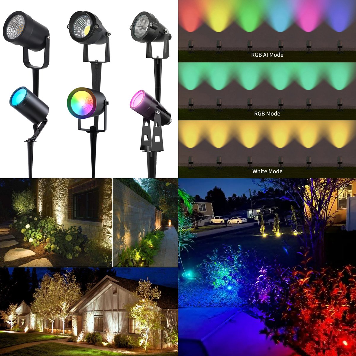 ⭐️Andysom Landscape Spot Lights
🌟Light up your garden with our newly designed smart RGBW spotlights. They can transform your outdoor space into a charming and vibrant area!
🌟Easy to control and install, durable in various weathers! Make every night an extraordinary experience!