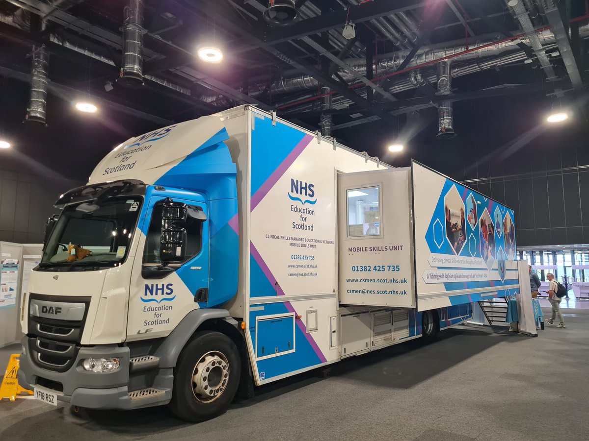 The <a href="/NHS_Education/">NHS Education for Scotland (NES)</a> #MobileSkillsUnit will be at the #ASPiH24 conference at the <a href="/eicc/">EICC</a> next week.  We look forward to welcoming delegates onto the MSU to learn about the work of CSMEN and #MobileSkillsUnit!