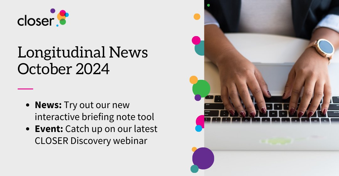 CLOSER (@closer_uk) on Twitter photo 🔔The latest Longitudinal News is out now! Check out the latest #longitudinal news, research & events including:
- Our new interactive briefing note tool
- Videos/slides on using standardised scales & lists in CLOSER Discovery
- <a href="/PopRes_UK/">Population Research UK</a> workshops
➡️mailchi.mp/3e580f5de66c/l… 🔔The latest Longitudinal News is out now! Check out the latest #longitudinal news, research & events including:
- Our new interactive briefing note tool
- Videos/slides on using standardised scales & lists in CLOSER Discovery
- <a href="/PopRes_UK/">Population Research UK</a> workshops
➡️mailchi.mp/3e580f5de66c/l…