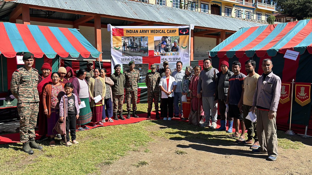GajrajCorps_IA's tweet photo. Reaching remote areas of #ArunachalPradesh
A specialized healthcare camp was organised at #LhouGompa village, alongside a veterinary camp at #Jang under #OpSadbhavna by the #RedHornsDivision
Over 200 locals, including women and children, received essential medical care & approximately 50 livestock were treated.
The #IndianArmy remains committed to #NationBuilding and supporting the people of Arunachal Pradesh.
@adgpi
@easterncomd
@HQ_IDS_India
@MyGovArunachal