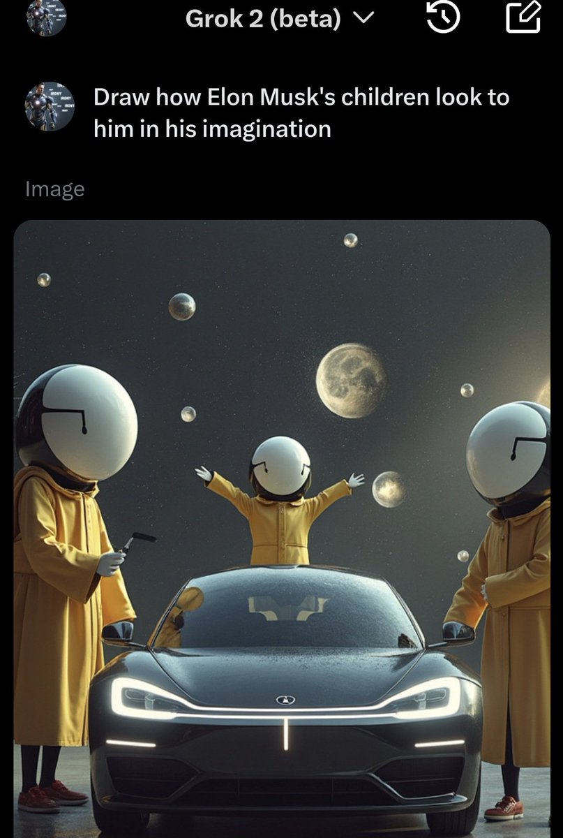 #grok is a savage. This is how Elon's AI thinks Elon sees his kids.