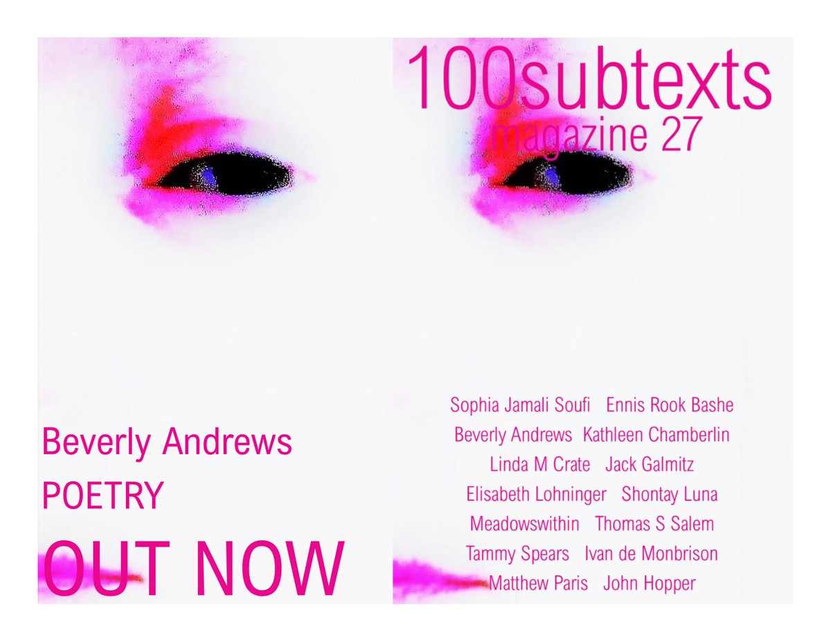 100subtexts magazine: featured writer. 
In this brand new issue of the literary magazine, we feature the playwright, director, documentary filmmaker Beverly Andrews, who brings us a powerful piece: Do They See I am Human? Just follow the link: payhip.com/b/I2t7y
#newissue