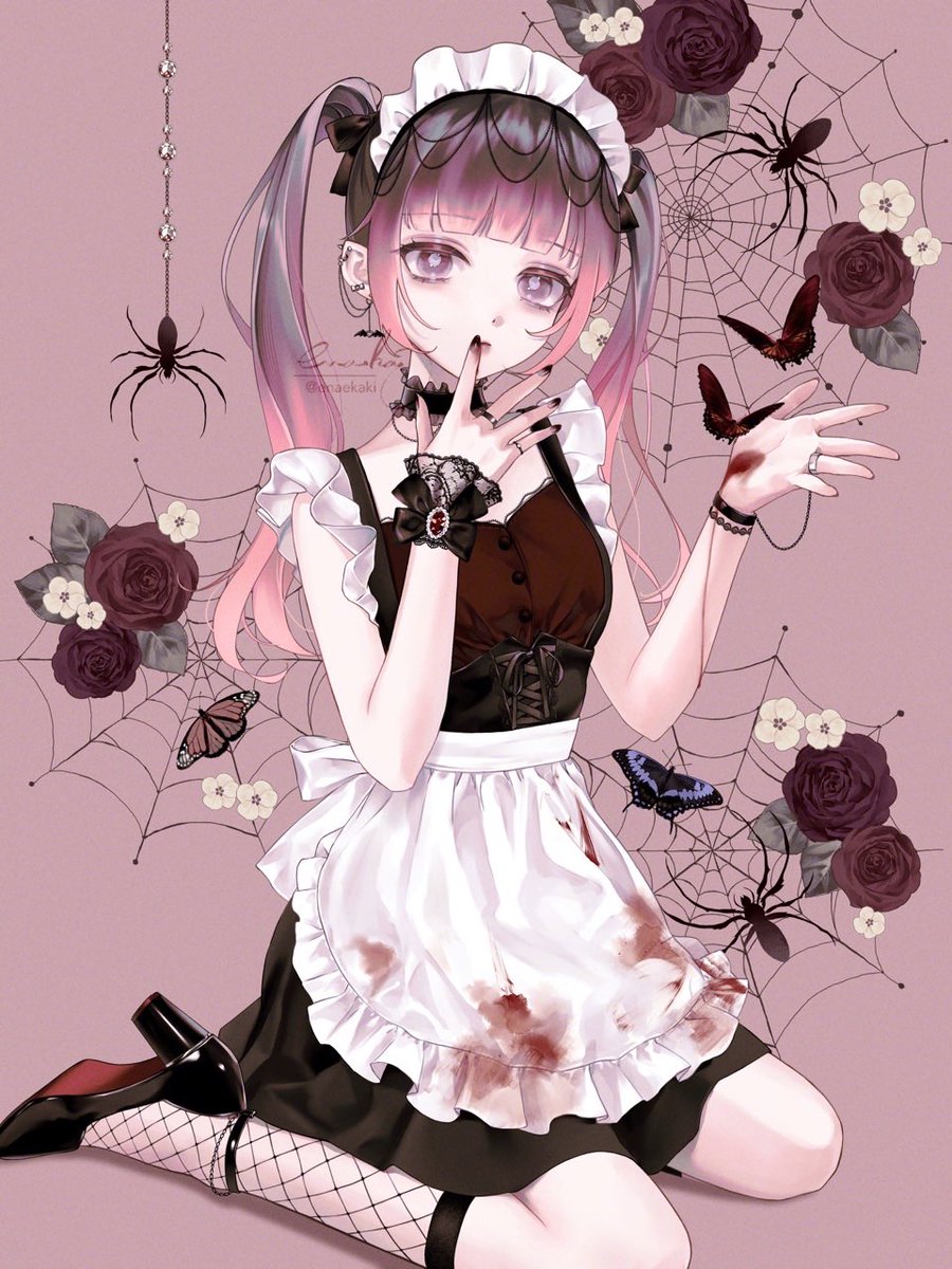 ハロウィン×メイドさん🕷🥀

#Halloween 
#ハロウィンイラスト2024