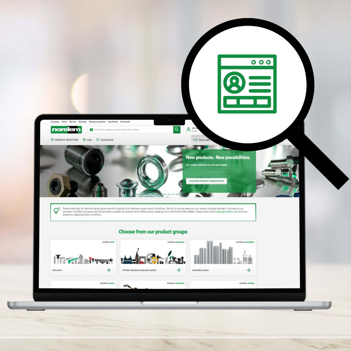 🚀 NEW “MY ACCOUNT” AREA - Now even clearer!
From now on, you can expect a practical dashboard that offers you everything at a glance: personal data, orders and settings - now even faster and easier to manage.
No account yet? 👉 ow.ly/3K8650TX0Po

#norelem #dashboard
