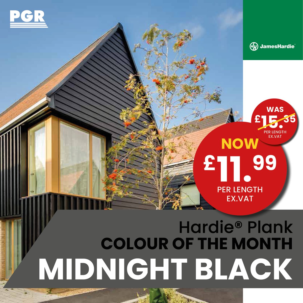 Midnight Black Hardie® Plank adds depth and dimension to your home’s exterior, no matter the size or shape. Transform your curb appeal effortlessly!

Shop now: bit.ly/3AaLwIX