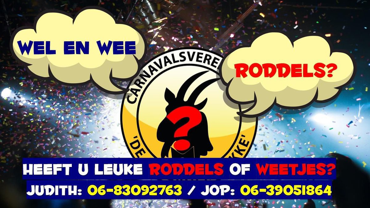 Psssst. weet jij nog leuke roddels of weetjes voor het Wel en Wee van de Gala?

App Judith: 06-83092763 of App Jop: 06-39051864

Dankjewel!
