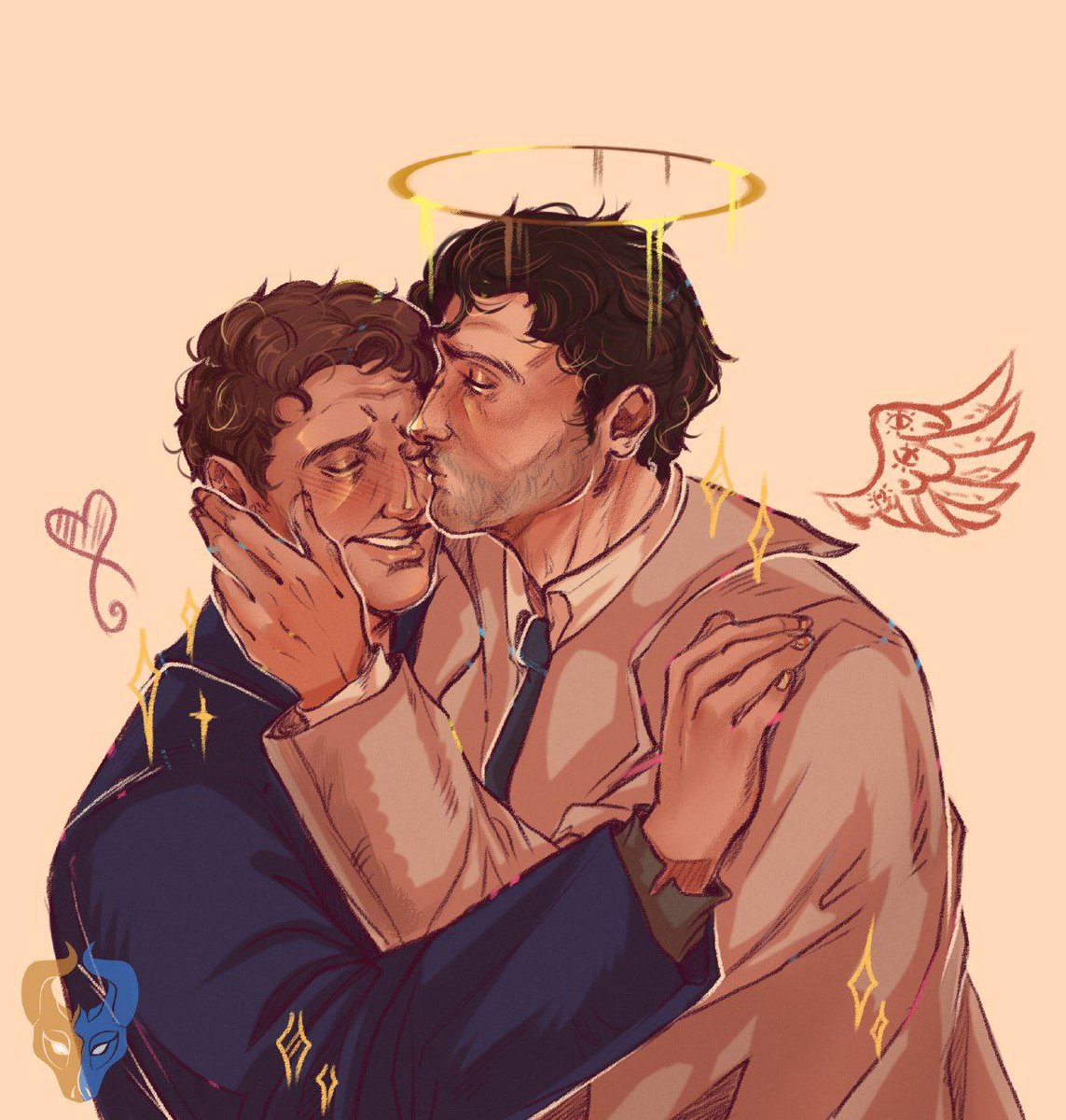 Dean Winchester and Castiel 💅 
#Supernatural #fanart
