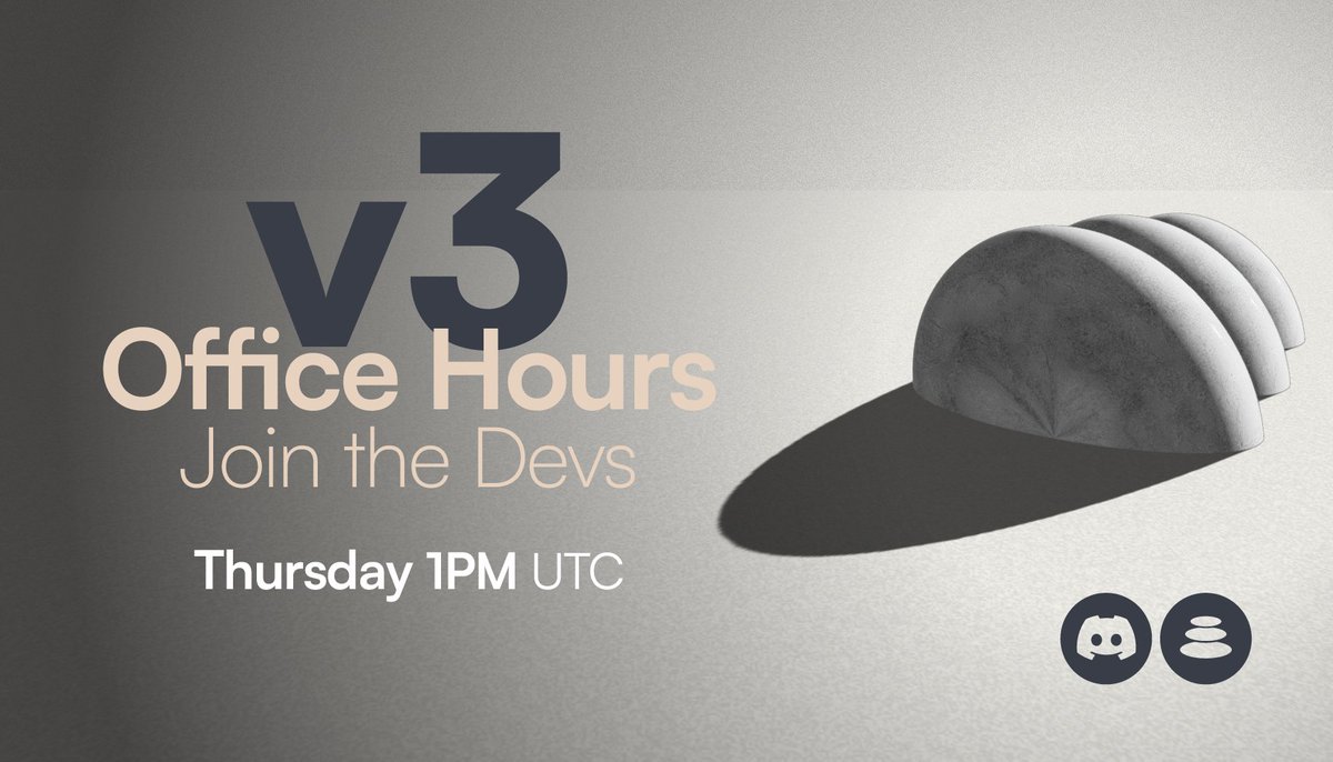 Balancer's tweet photo. Get Hooked!
We'll be announcing the winners of the V3 Hookathon during this week's Office Hours!
Join us live at 1 PM UTC to celebrate the top submissions and hear directly from the Devs.
https://t.co/j4TJiL1X7r
#BuildOnBalancer https://t.co/FK9vApCxOB