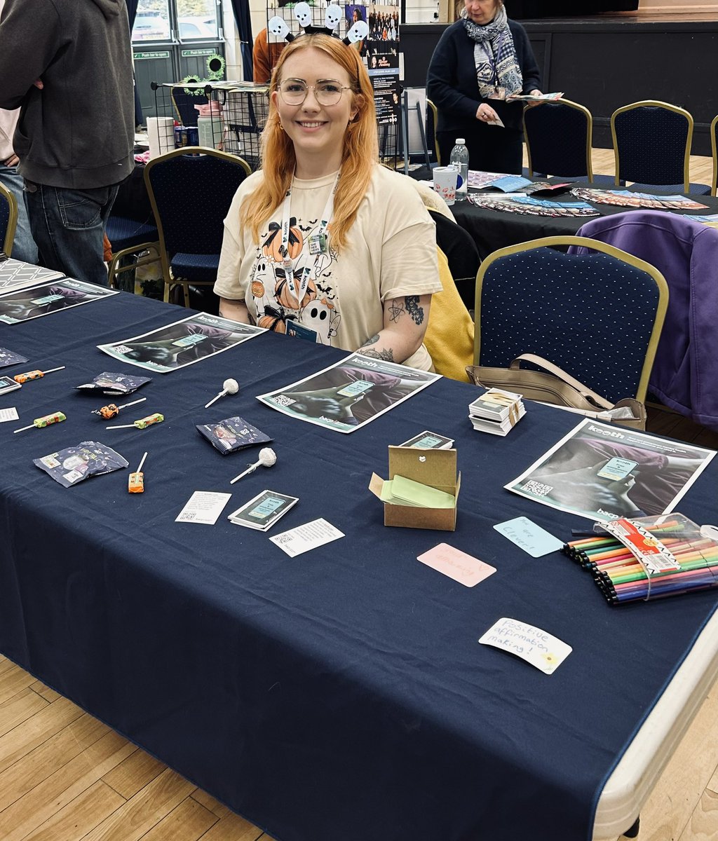 It may be half term but Kooth.com is still here for the young people of #Derbyshire ! I’m here at Dronfield Civic Hall Children’s Event on this spooky day 🎃🎃🎃
Stop by to chat about all things #Kooth - I’ve even got some trick or treat sweets! 🍬 🍭 🍫