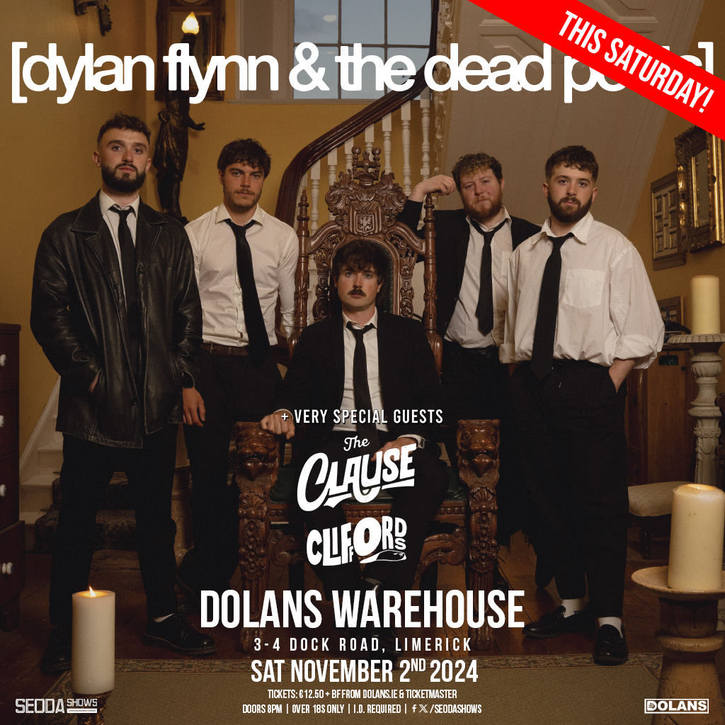 mydolans's tweet photo. ***TOMORROW NIGHT AT DOLANS***
Seoda Shows presents
Dylan Flynn &amp; the Dead Poets
+ special guests The Clause and Cliffords
Dolans Warehouse
Saturday November 2nd
Tickets here: https://t.co/rUn9Eh8dQP

#dylanflynnandthedeadpoets #theclause #cliffords #seodashows #dolans https://t.co/QUsvfVZ9fr