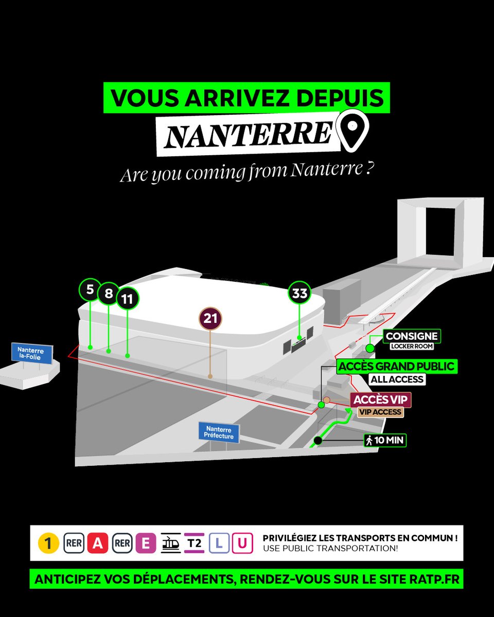 𝑳𝒊𝒏𝒌𝒊𝒏 𝑷𝒂𝒓𝒌 𝑱-𝟐 🔥 On hâte de vous retrouver pour ce premier concert de la saison à Paris La Défense Arena ! Voici toutes les informations utiles pour bien préparer votre venue 😃

ℹ️ + d’infos sur parisladefense-arena.com/linkin-park-pr…