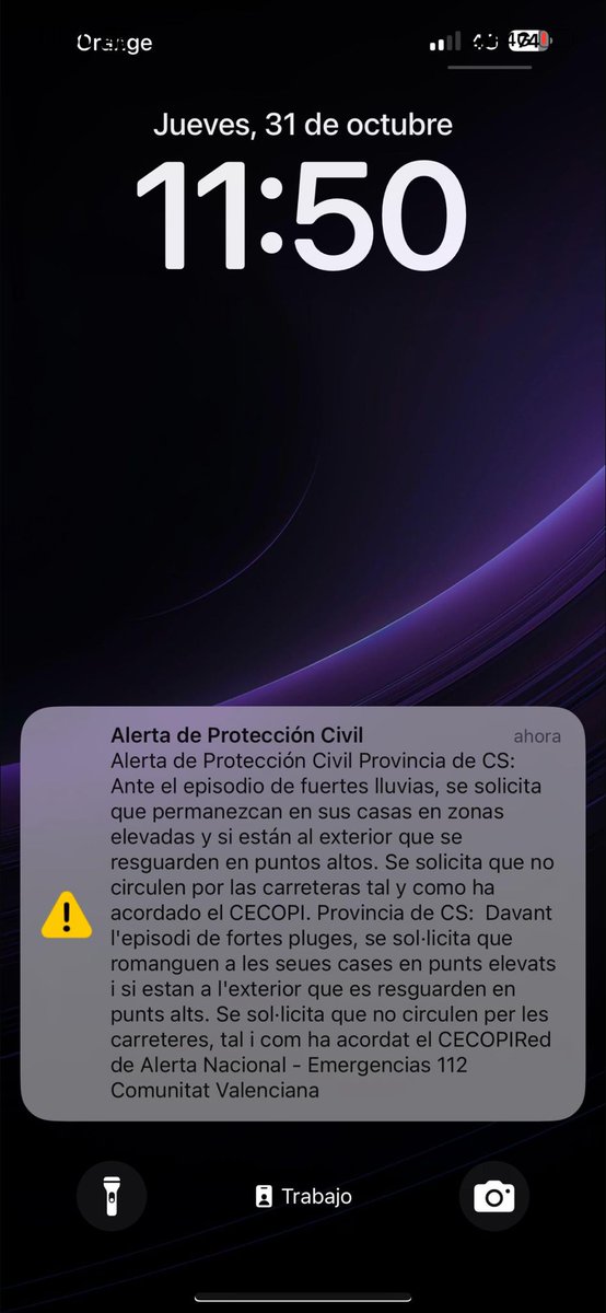 GVA112's tweet photo. 🚨📲La @generalitat, a través del Centro de Coordinación de Emergencias, ha enviado esta mañana de jueves un nuevo aviso Es-Alert a la población para informar a los habitantes de toda la provincia de Castellón.

El texto del mensaje es el siguiente:👇 https://t.co/MFdOb0Yn4e