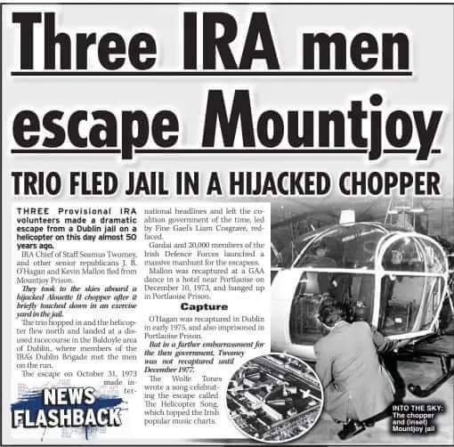 1922_adrian's tweet photo. "And it's up like a bird
And it's over the city
3 men are missin' I heard a warder cry
It must have been a bird
That flew into the prison
Or one of these new ministers says
The warder in the joy"
#Mountjoy_Helicopter_Escape 1973
#Provos
#IRA https://t.co/bXPj8t0zvX