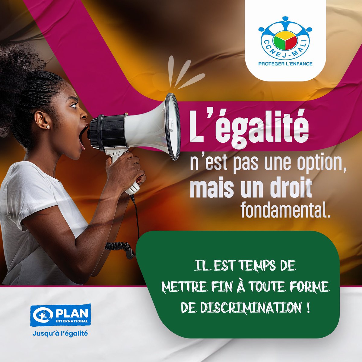 💬 L’égalité n’est pas une option, c’est un droit fondamental ! ✊ Il est temps de mettre fin à toute forme de discrimination pour un avenir juste et équitable. 🌍💖 
#Égalité #DroitsHumains #NonÀLaDiscrimination #ccnej