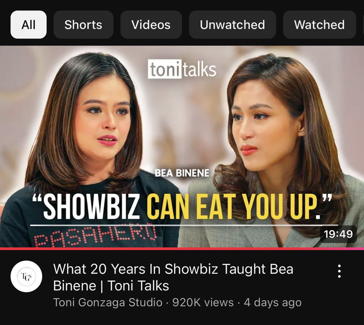 AcostaAnnje's tweet photo. Konti nalang 1M na, smart @beabinene at #tonytalks #beabinene 
Smart girl for smart man https://t.co/Q6vyzZToBy