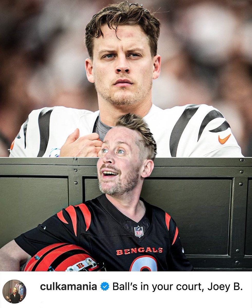 AdamSchefter's tweet image. Macaulay Culkin dressed up Joe Burrow for Halloween: