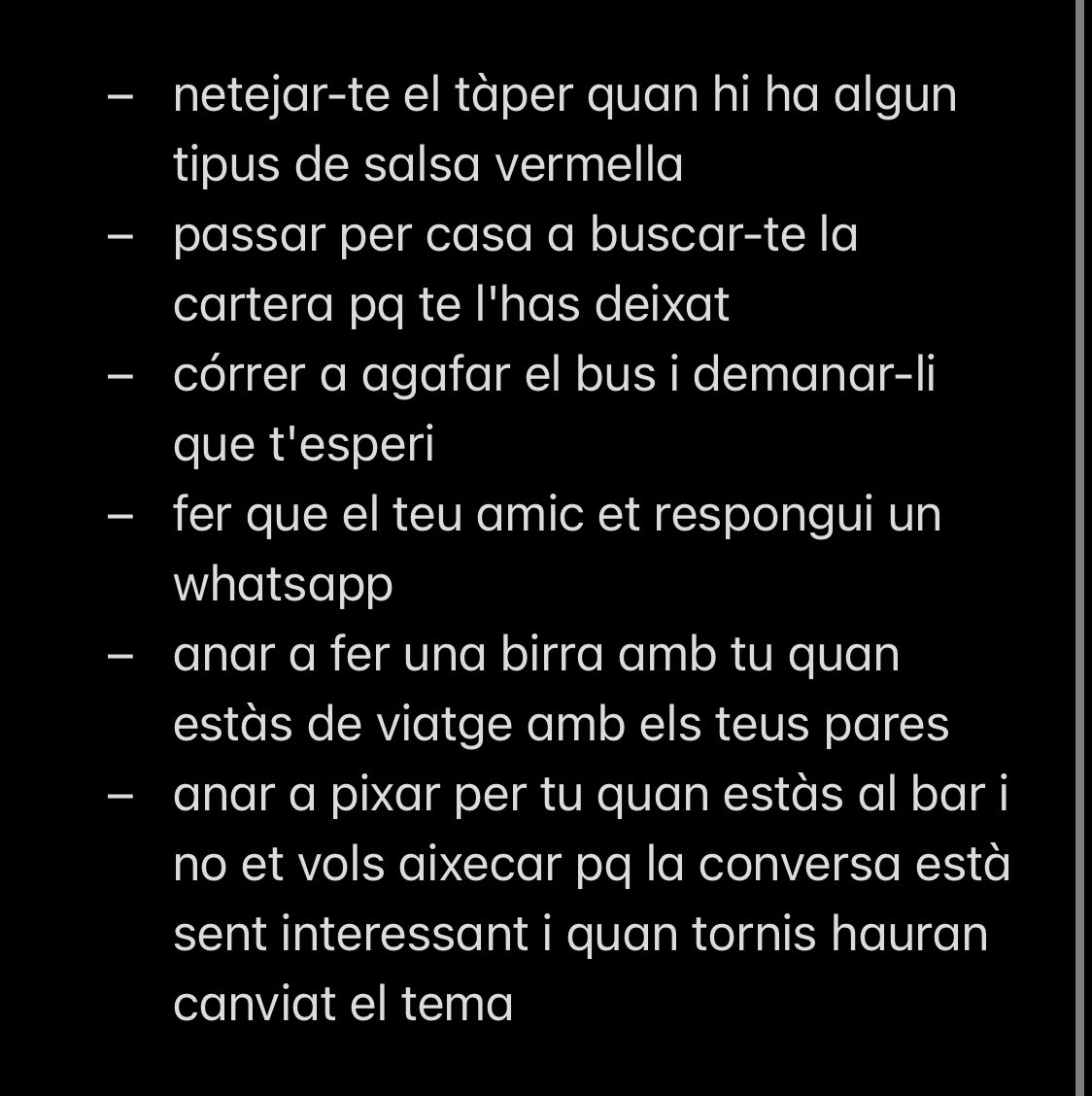 indicatiu's tweet image. Coses q podria fer IA per ser realment útil