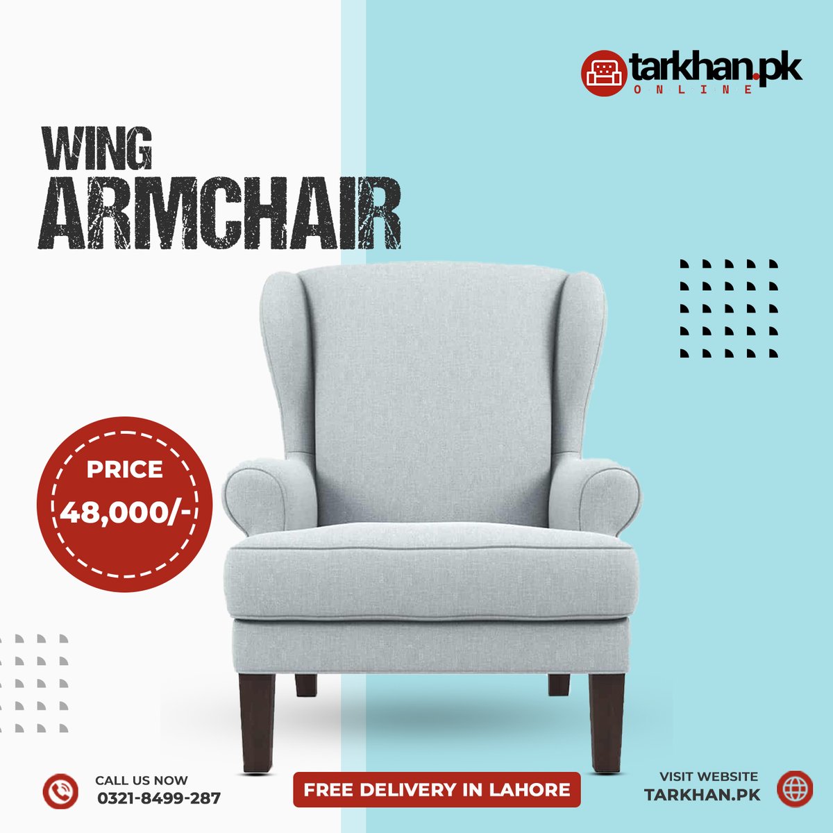 TarkhanPk's tweet image. Add a touch of elegance to your bedroom or living room with our luxurious wingchair.🏠✨
.
This chair is perfect for a cozy reading nook or as a statement piece. 🛋️✨
.
tarkhan.pk/product/wingba… 
.
#Tarkhan #Wingchair #OnlineFurniture