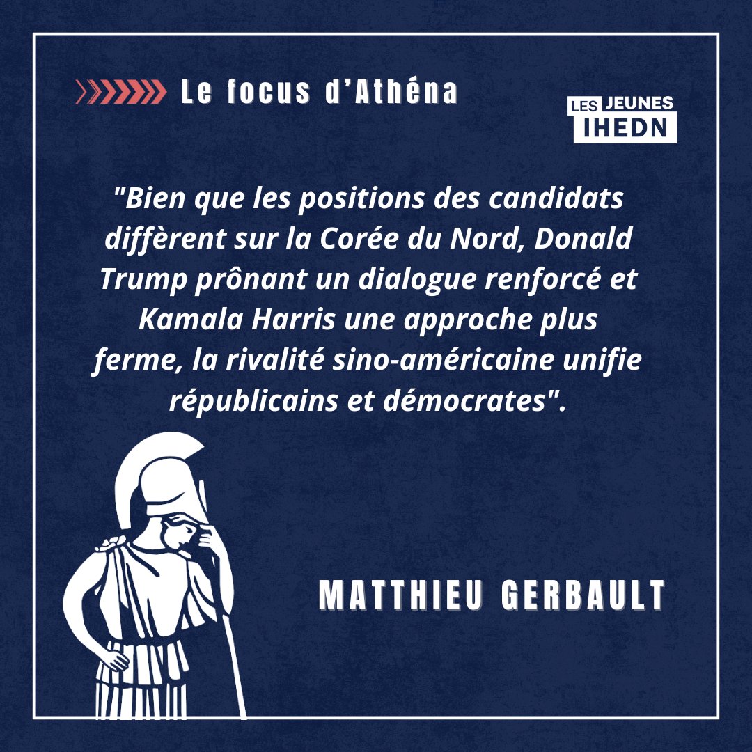 [🖋️#FocusdAthéna] Matthieu Gerbault, membre de la Délégation sud-coréenne des #JeunesIHEDN fait le point sur les répercussions que l’élection présidentielle américaine du 5 novembre 2024 pourrait,avoir en Asie?

Pour lire l’article 👉 bit.ly/4e4cgsn

#TeamAthéna