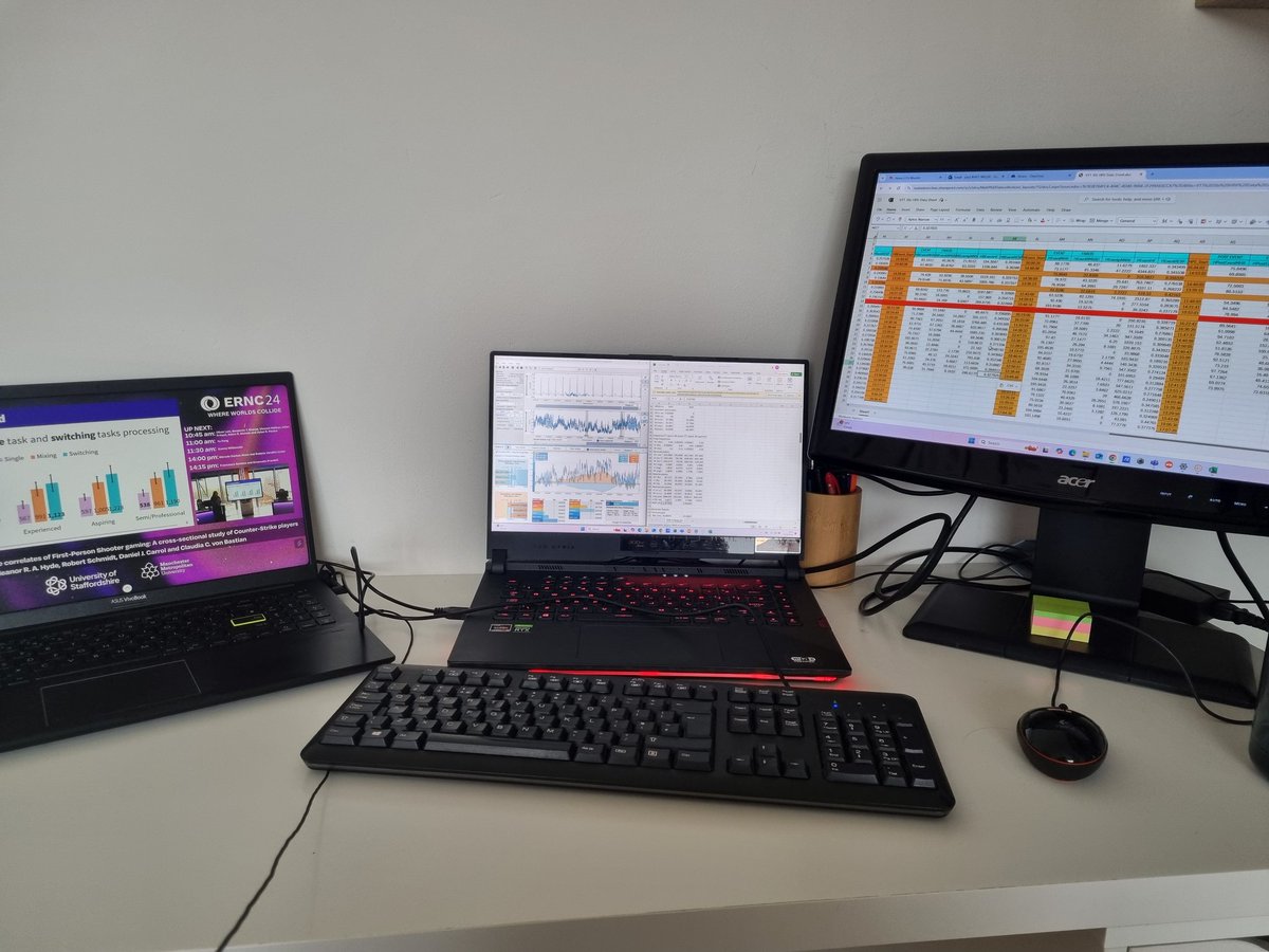 Matt Welsh (@mattrwelsh_) on Twitter photo My current set up! 💻💻🖥
Watching <a href="/ERN_Conference/">Esports Research Network Conference 2022</a> #ERNC2024 while working through my final participants HRV data!
#PhD #PhDlife #esports #data #HRV My current set up! 💻💻🖥
Watching <a href="/ERN_Conference/">Esports Research Network Conference 2022</a> #ERNC2024 while working through my final participants HRV data!
#PhD #PhDlife #esports #data #HRV
