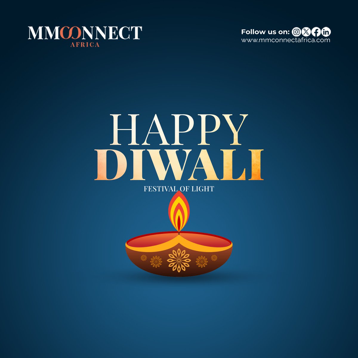"Wishing everyone a sparkling Diwali filled with success, happiness, and prosperity! May this festival of lights brighten all your endeavors. #HappyDiwali #FestivalOfLights