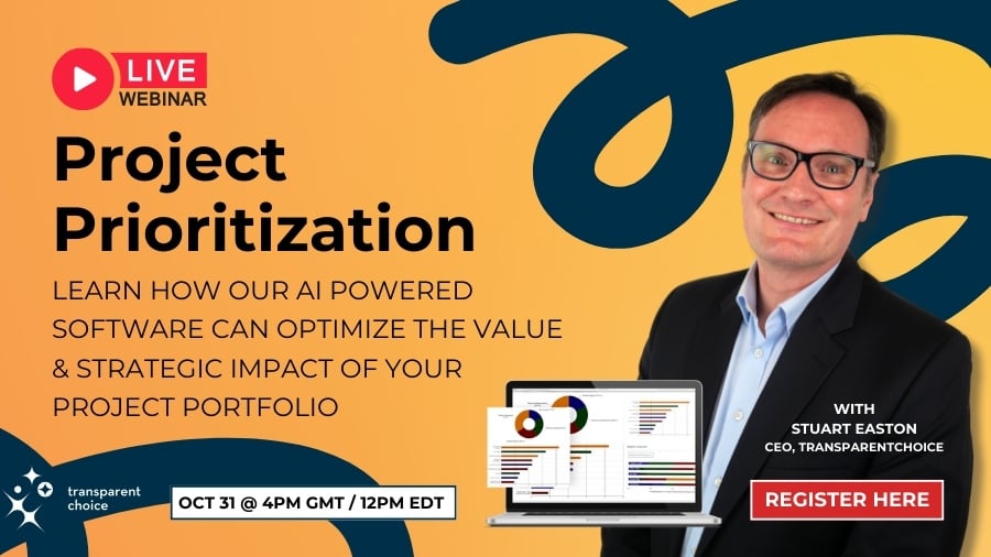 transparentch's tweet image. Unlock the power of #ProjectPrioritization! 🚀Join the webinar to see how our software, powered by decision science & AI, can elevate the impact of your project portfolio
hubs.ly/Q02TJ3Yk0
#PMO #PortfolioManagement #StrategyDelivery #StrategicAlignment #CapacityPlanning