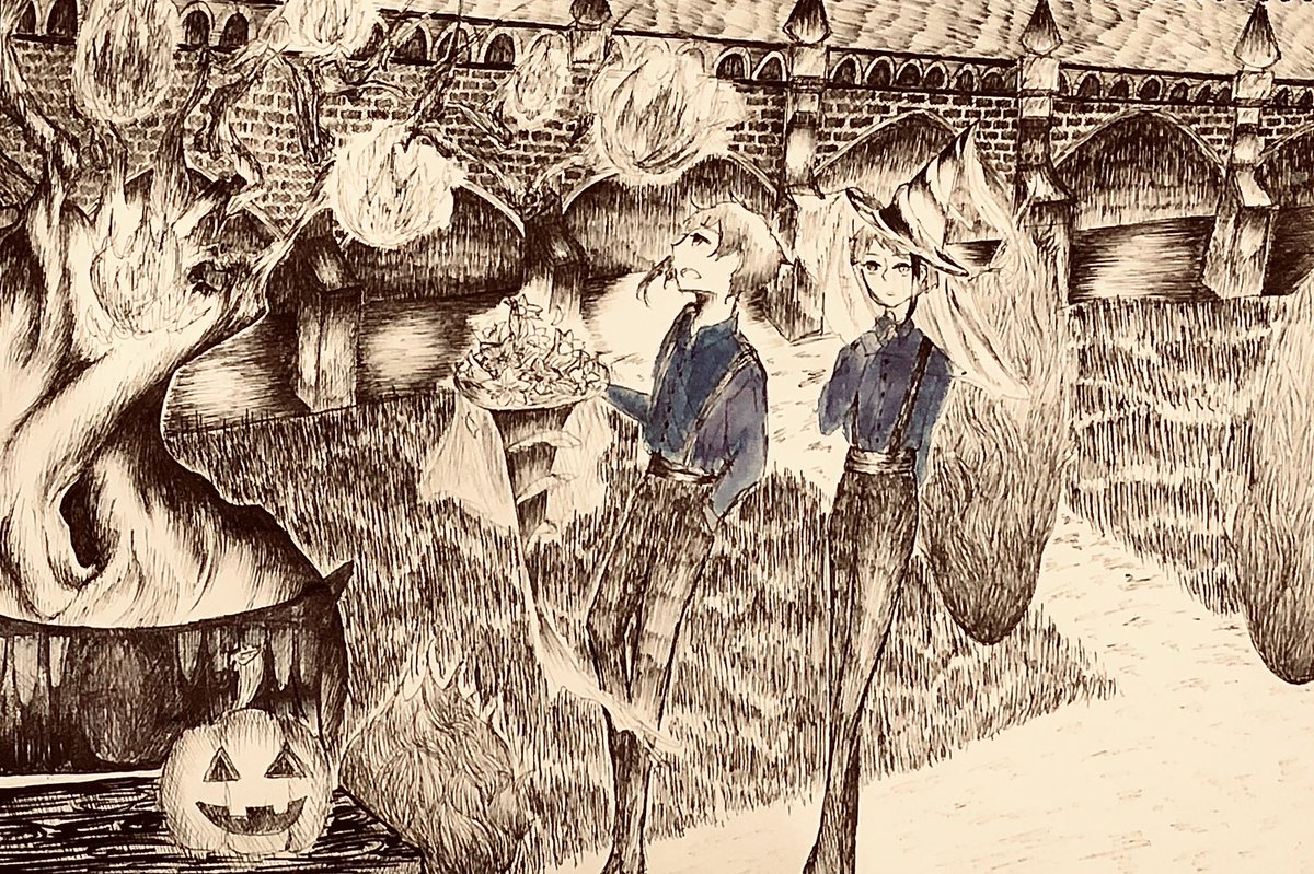 #twstファンアート
今年も描いていないのでなけなし&amp;太古の🎃絵を上げる