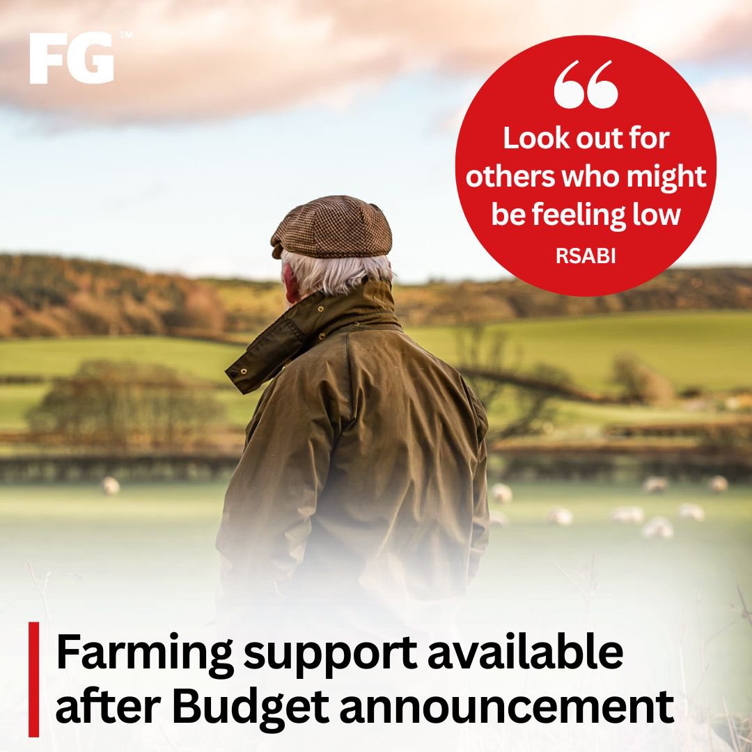FarmersGuardian's tweet photo. The Chancellor's #AutumnBudget has brought changes to Agricultural Property Relief and Inheritance Tax rates - help is on hand for anyone struggling to process the news ⬇️
 
RSABI: 0800 1234 555
FCN: 03000 111 999
RABI: 0800 188 4444
Addington Fund: 01926 620 135
Samaritans: 116 123
You Are Not Alone: 0300 323 0400
SAMH: 0344 800 0550
Breathing Space: 0800 83 85 87
 
READ MORE 🔗 https://t.co/sTFlFYkGFc
---
#Farming #MentalHealthMatters #FarmLife #Support #Budget #FarmersSupport