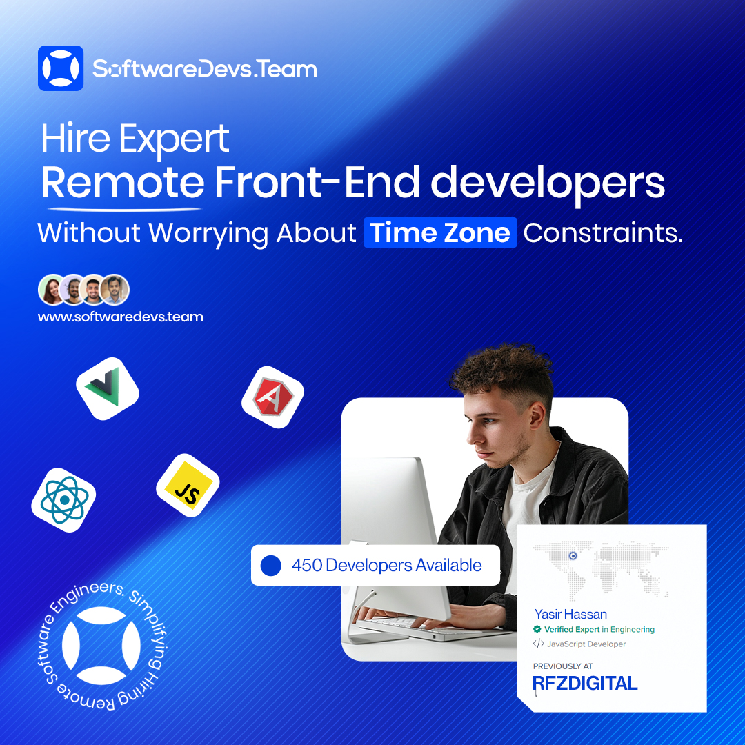 SoftwaredevsCo's tweet image. Ready to elevate your project with top-tier front-end talent?

Our expert remote front-end developers are here to deliver stunning results no matter where you are.
Say goodbye to time zone constraints and hello to seamless collaboration!

Contact us today!

#SoftwareDevsTeam