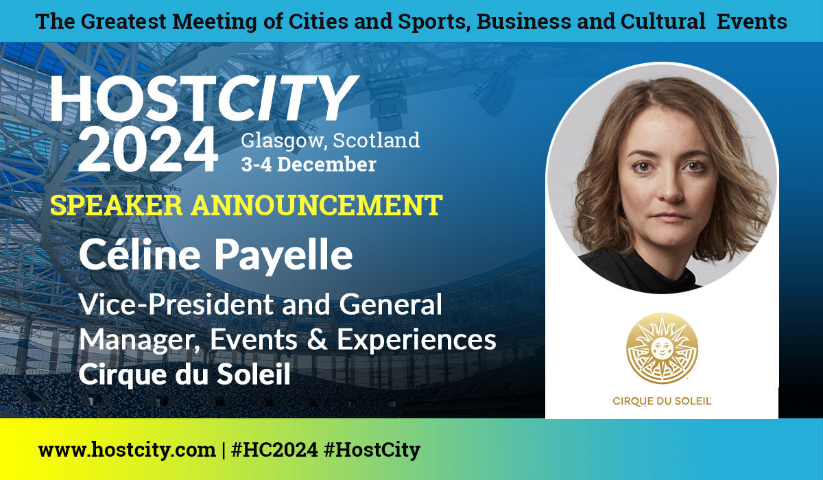 🚀 Excited to welcome Céline Payelle, VP &amp; GM, Events &amp; Experiences at <a href="/Cirque/">Cirque du Soleil</a> as a speaker and judge at #HostCity2024! Her global work in creative, tech-driven events has boosted cities' profiles worldwide. Don’t miss it!👇
tinyurl.com/pu7u5utr 
#HC2024 #EventInnovation