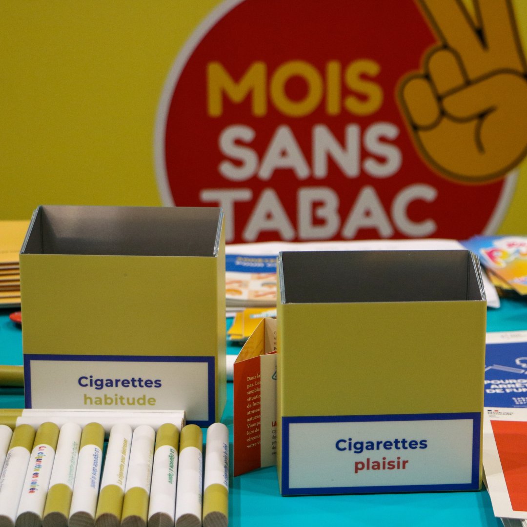 Crips Ile-de-France (@crips_idf) on Twitter photo #MoisSansTabac Ça commence demain !
Pour motiver ceux qui hésitent et pour répondre à vos questions, le collectif <a href="/MoisanstabacIDF/">Mois Sans Tabac IDF</a> est présent aujourd'hui au Forum des Halles à Paris.
Pour vous inscrire au défi et recevoir votre kit gratuitement : mois-sans-tabac.tabac-info-service.fr #MoisSansTabac Ça commence demain !
Pour motiver ceux qui hésitent et pour répondre à vos questions, le collectif <a href="/MoisanstabacIDF/">Mois Sans Tabac IDF</a> est présent aujourd'hui au Forum des Halles à Paris.
Pour vous inscrire au défi et recevoir votre kit gratuitement : mois-sans-tabac.tabac-info-service.fr