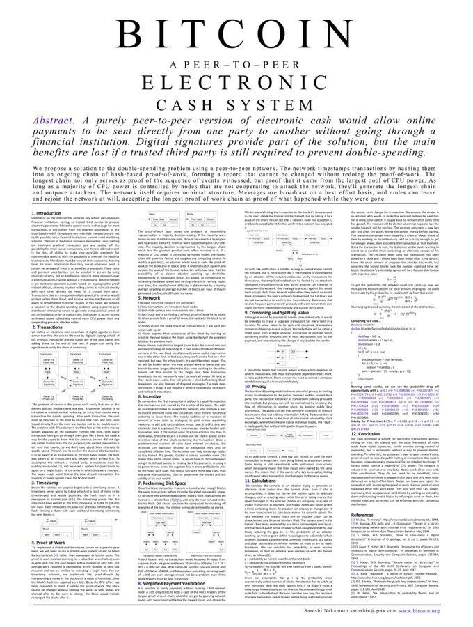 coinsonx's tweet photo. The #Bitcoin whitepaper, "Bitcoin: A Peer-to-Peer Electronic Cash System," was released 16 years ago by Satoshi Nakamoto on October 31, 2008.

#BTC | #crypto | $BTC | #BTCUSDT https://t.co/B8i3mxiRo3