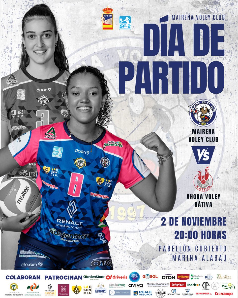 SUPERLIGA 🇪🇦

YA TIENES PLAN PARA EL PUENTE!🏐

VUELVEN LAS GUERRERAS A CASA!💙

Nos visita C.V.XATIVA , PARTIDAZO donde las nuestras quieren seguir INVICTAS!!💥

Y si, volvemos a llenar el MARINA ALABU??🏟️🎉

🎟️ENTRADA GRATUITA

#orgullodeandalucia 🇳🇬 
<a href="/DeporteAND/">Andalucía es Deporte</a>