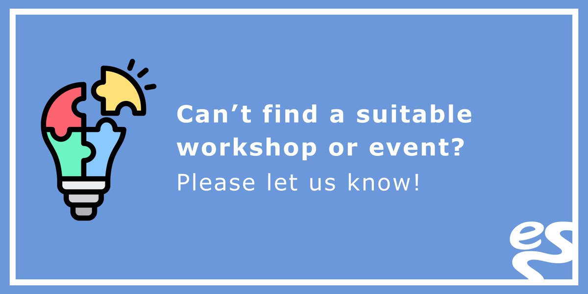 To support the third sector we run various workshops &amp; events throughout the year!

Can't find a suitable workshop or event? 🤔

Please let us know! 📢 evaluationsupportscotland.org.uk/what-we-do/sup…

Your response will help us better understand the needs of the third sector! 🌟