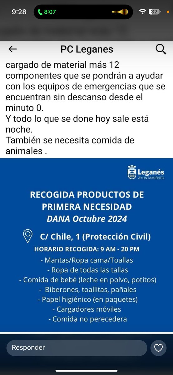Todo aquel de madrid que quiera donar comida mantas ropa o cualquier tipo de cosa para los afectados de valencia aqui os dejo un punto donde depositar las donaciones materiales
