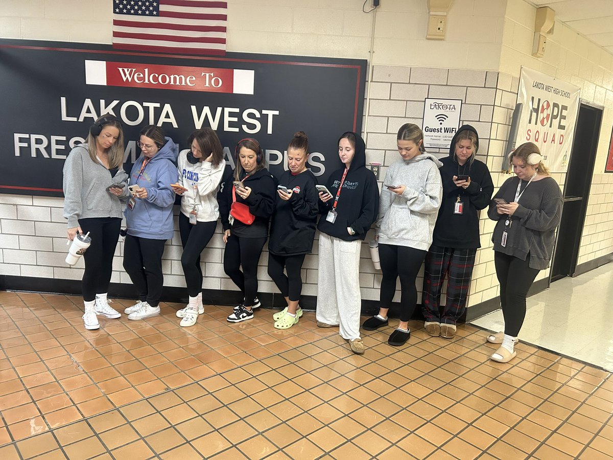 Visiting <a href="/WFreshTweets/">Lakota West Freshman</a> this morning and found some extra “students” for the day! #TogetherWEcanWin #halloween