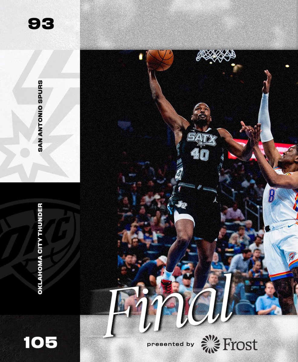 DÉFAITE. Les Spurs se sont inclinés 105-93 face au Thunder.