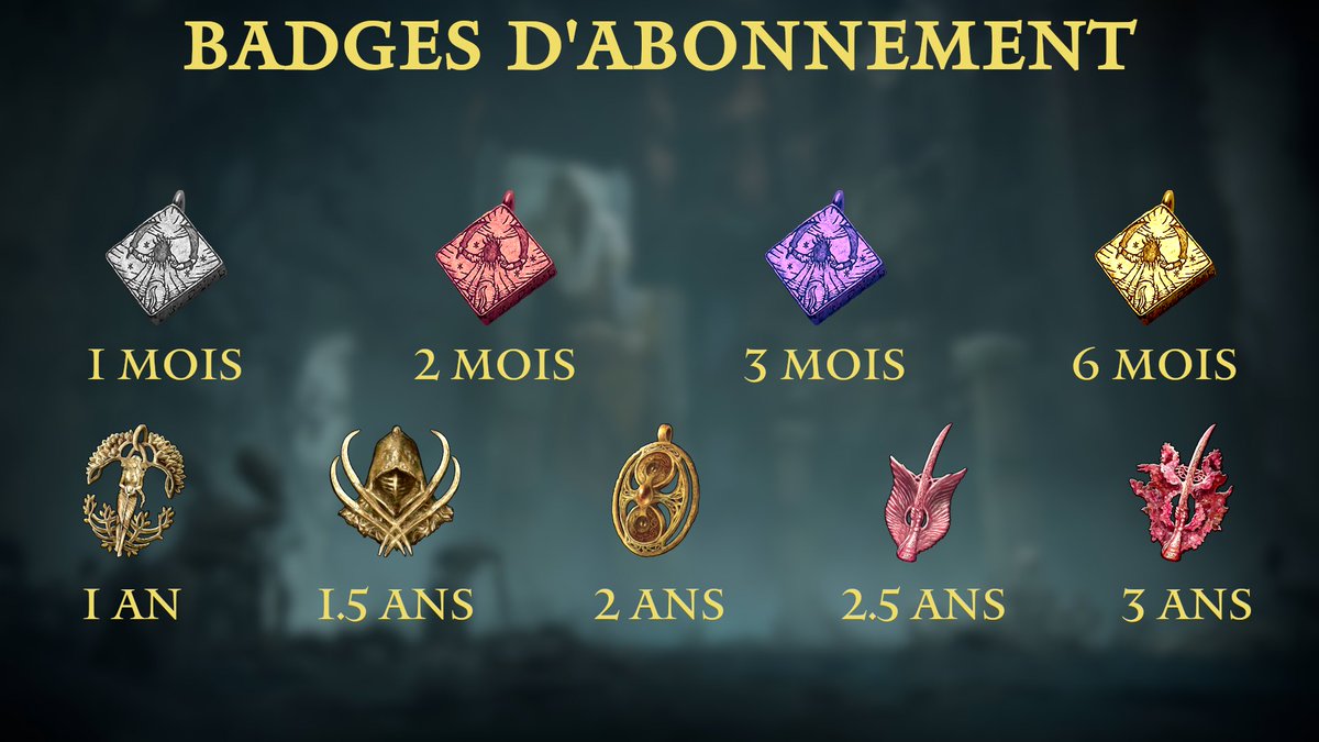 Akylusan's tweet photo. Avec 1 500 heures de jeu sur #EldenRing et notre éternel défi No Death Randomizer, j'avais une petite envie de changer les badges d'abonnements de la chaîne ! 😄

#Twitch #TwitchFR https://t.co/p2X3oQPAXq