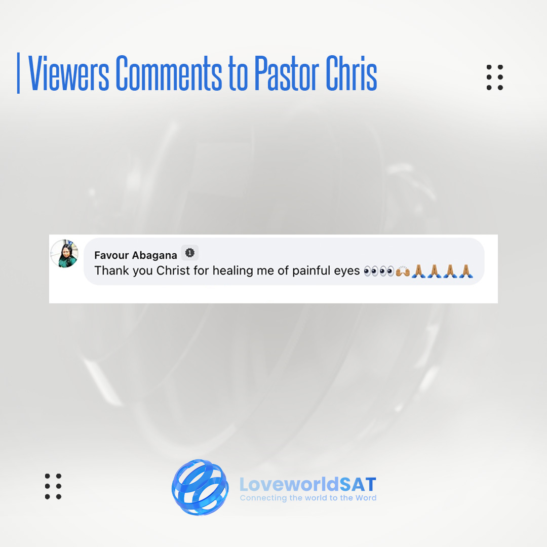 lwsat's tweet photo. 📺🤓𝐕𝐈𝐄𝐖𝐄𝐑'𝐒 𝐂𝐎𝐌𝐌𝐄𝐍𝐓𝐒❤️✨
Appreciation comment from Favour Abagana while participating on the Healing Streams Live Healing Services with Pastor Chris.
Watch Loveworldsat 24/7 on https://t.co/p1obFEbNU4
#loveworldsat #loveworldnetworks #viewerscomments #views https://t.co/mtpudJuS9X