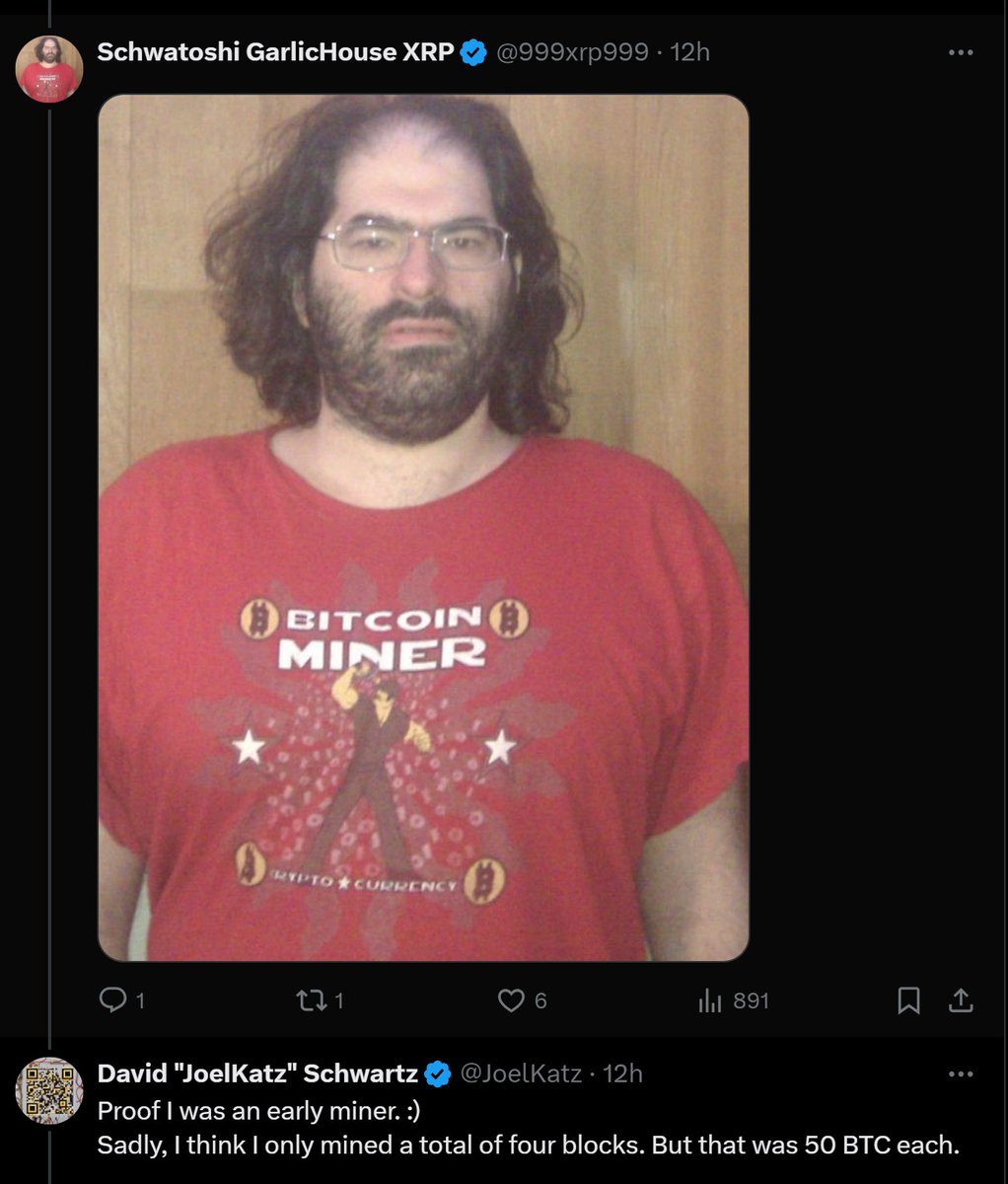 💻🪙 FUN FACT: AS AN EARLY MINER, @RIPPLE´S CTO DAVID SCHWARTZ 