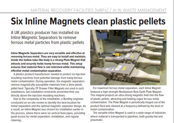 Bunting-Redditch (@buntingredditch) on Twitter photo Thanks to <a href="/SkipHireMag/">Skip & Waste Magazine</a> for featuring our case study on Inline Magnets removing ferrous tramp metal from plastic pellets in the latest November issue
#news #magneticseparator
Read the latest issue on skiphiremagazine.co.uk/wp-content/upl… Thanks to <a href="/SkipHireMag/">Skip & Waste Magazine</a> for featuring our case study on Inline Magnets removing ferrous tramp metal from plastic pellets in the latest November issue
#news #magneticseparator
Read the latest issue on skiphiremagazine.co.uk/wp-content/upl…