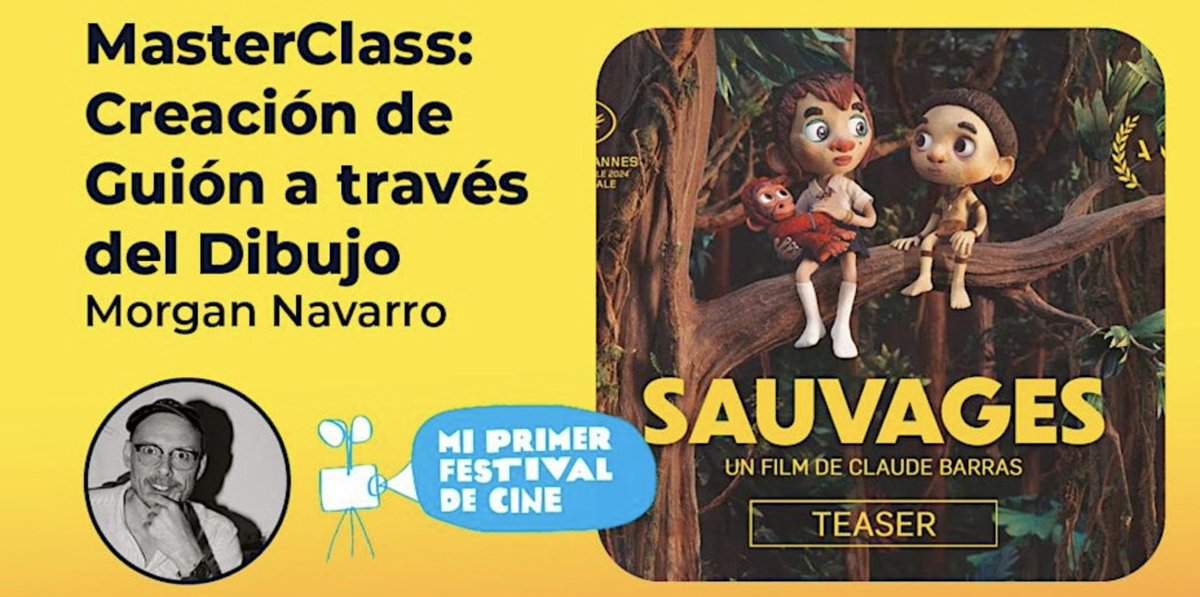 MiPrimerFesti's tweet photo. 📆El próximo viernes 8/11 a las 16h tendremos el placer de escuchar al maestro del dibujo @MorganNavarro en la masterclass CREACIÓN DE GUIÓN A TRAVÉS DEL DIBUJO.

El Ilustrador, animador y guionista también asistirá al pase de SALVAJES el 9/11 en @mk2 

🎟️https://t.co/0kHz4T7QHH https://t.co/w7i5dEGvn3
