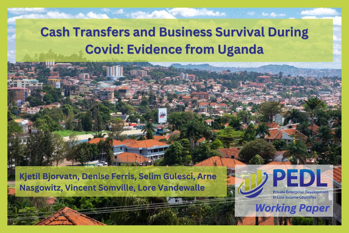 PEDL (@pedl_cepr) on Twitter photo New #PEDLWorkingPaper by <a href="/KBjorvatn/">Kjetil Bjorvatn </a> (<a href="/NHHEcon/">NHH Department of Economics</a>), Denise Ferris (<a href="/BracUganda/">Brac Uganda</a>), @selimgulesci (<a href="/tcddublin/">Trinity College Dublin</a>), <a href="/arnenasgowitz/">Arne Nasgowitz</a> (<a href="/NHHEcon/">NHH Department of Economics</a>), <a href="/VincentSomville/">Vincent Somville</a> (<a href="/NHHEcon/">NHH Department of Economics</a>) and Lore Vandewalle (<a href="/GVAGrad/">Geneva Graduate Institute</a>) on the impacts of #CashTransfers during #Covid in Uganda.
bit.ly/5491WP1 New #PEDLWorkingPaper by <a href="/KBjorvatn/">Kjetil Bjorvatn </a> (<a href="/NHHEcon/">NHH Department of Economics</a>), Denise Ferris (<a href="/BracUganda/">Brac Uganda</a>), @selimgulesci (<a href="/tcddublin/">Trinity College Dublin</a>), <a href="/arnenasgowitz/">Arne Nasgowitz</a> (<a href="/NHHEcon/">NHH Department of Economics</a>), <a href="/VincentSomville/">Vincent Somville</a> (<a href="/NHHEcon/">NHH Department of Economics</a>) and Lore Vandewalle (<a href="/GVAGrad/">Geneva Graduate Institute</a>) on the impacts of #CashTransfers during #Covid in Uganda.
bit.ly/5491WP1