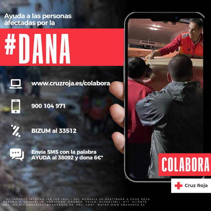 CVONGD's tweet image. Desde @CruzRojaCV se ha desplegado un dispositivo de actuación del que van emitiendo actualizaciones en sus redes sociales. 

Han habilitado varias vías para donar y apoyar en la respuesta. Podéis informaros aquí: www2.cruzroja.es/-/ayuda-emerge…