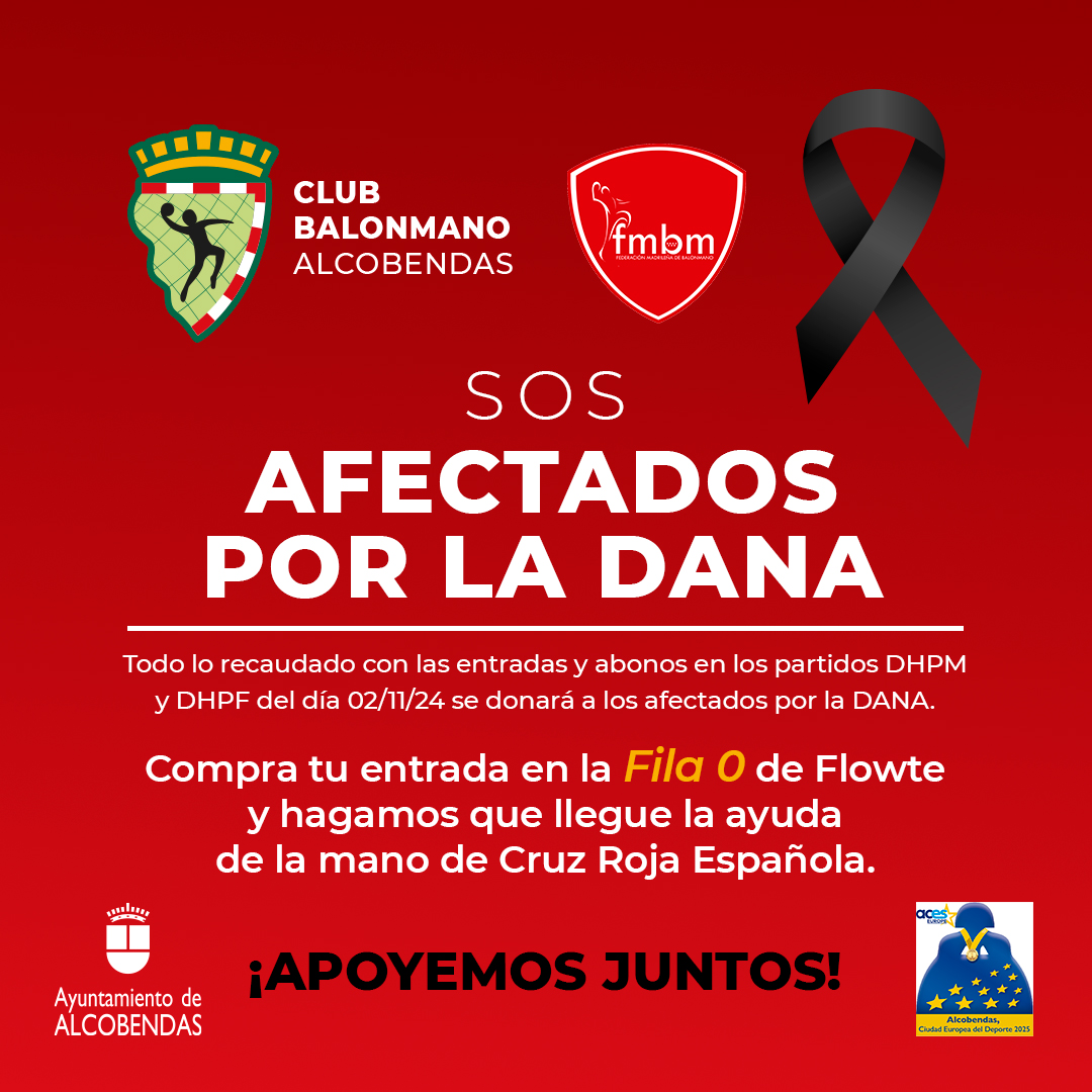 ⚪️⚫️ El Balonmano Alcobendas se suma a ayudar a los afectados por la DANA

👉 El club donará toda la recaudación de la taquilla de los partidos de este fin de semana y abre una fila cero para recaudar fondos <a href="/bmalcobendas/">Balonmano Alcobendas</a> 

silosenovengomagazine.es/deportes/el-ba…

#felizjueves #DANA #Valencia